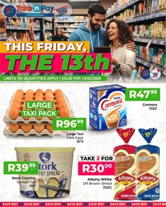 Preview of Take n Pay flyer valid from 13/02/2026