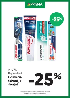 Kaupan Prisma Tarjoukset Pepsodent esikatselu, voimassa 14/01/2026
