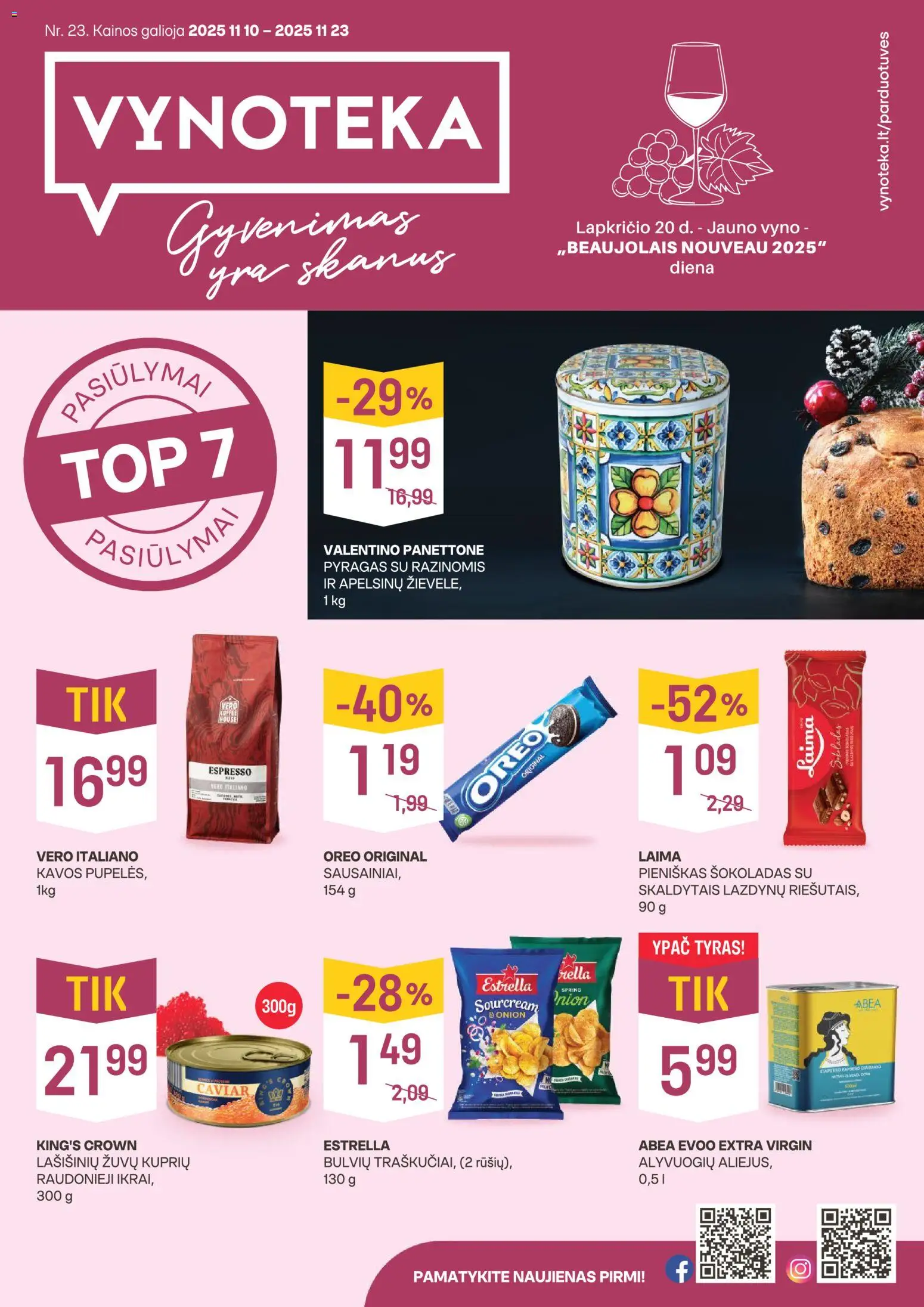 VYNOTEKA parduotuvės leidinio Leidinys galiojančio nuo 2025.11.10 peržiūra