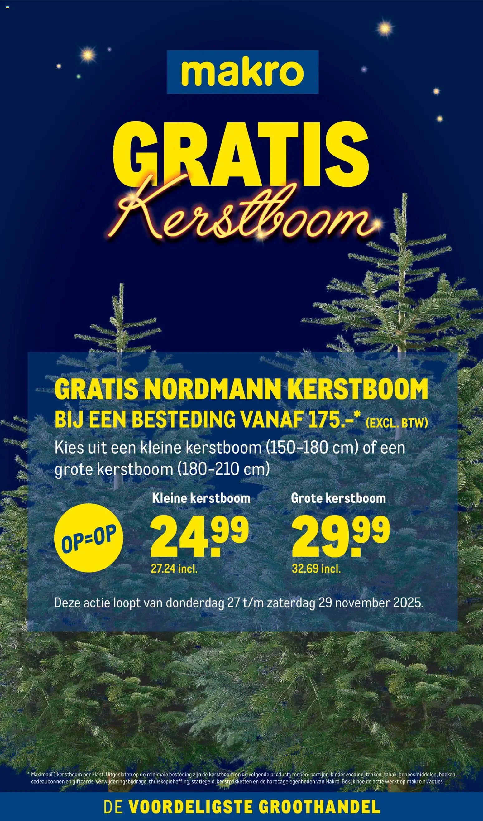 Voorbeeld van Gratis kerstboom van winkel Makro geldig vanaf 27-11-2025