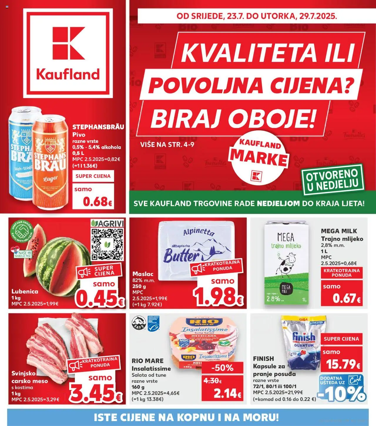 Kaufland aktualni Slavonski Brod vrijedi od 23.07.2025 - tjedna akcija broj stranice 1