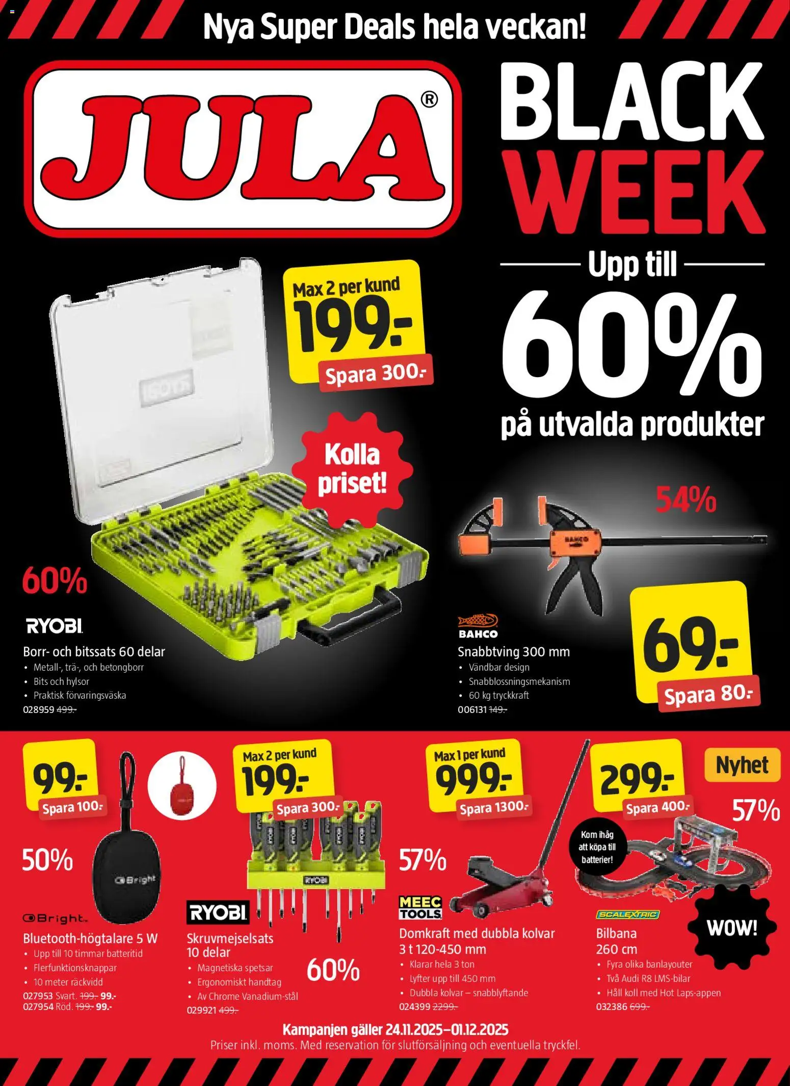 Förhandsgranska reklamblad Black Friday från butik Jula gäller från 24/11/2025
