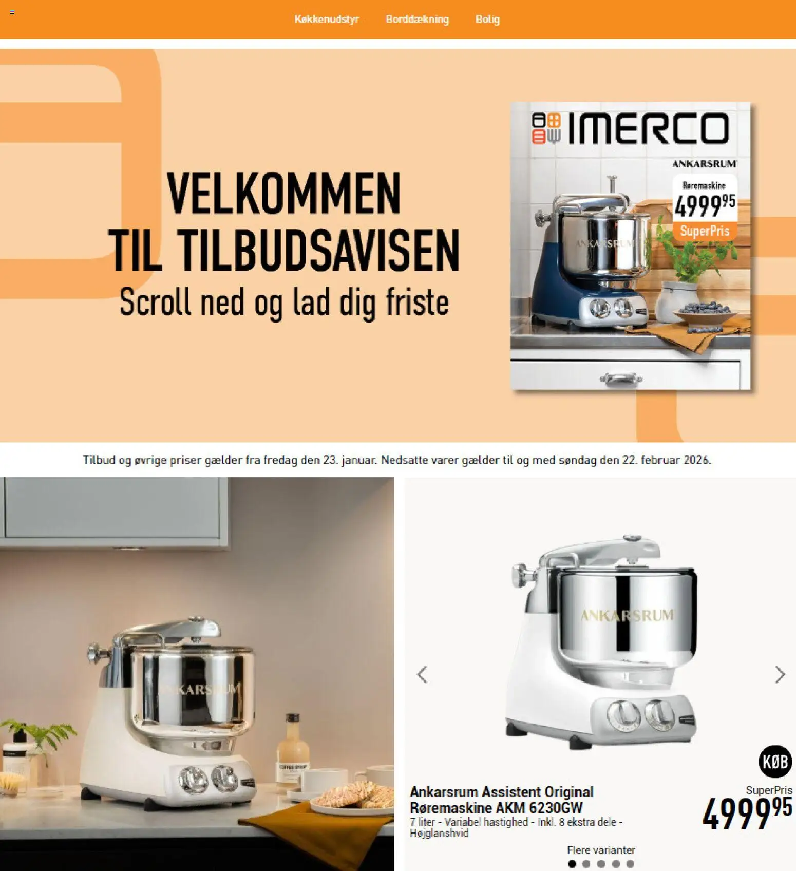 Eksempel på tilbudsavis Digital tilbud fra butik Imerco gyldig fra 23/01/2026