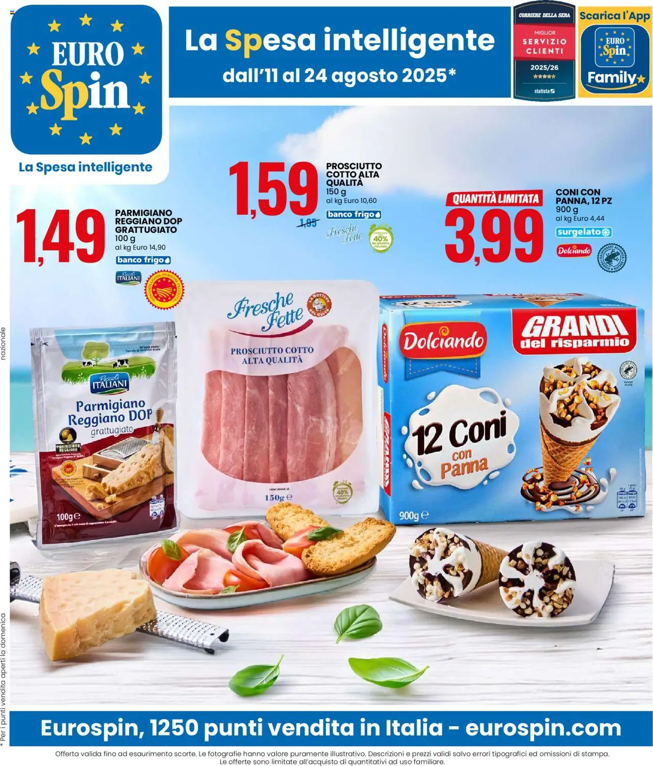 Volantino Eurospin valido da 11/08/2025 numero di pagina 1