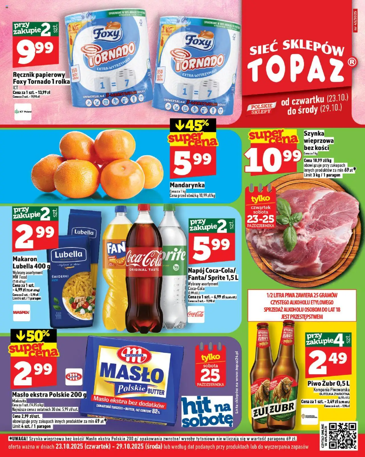 Topaz Gazetka od 23.10.2025 - Nowa Gazetka - Numer strony 1