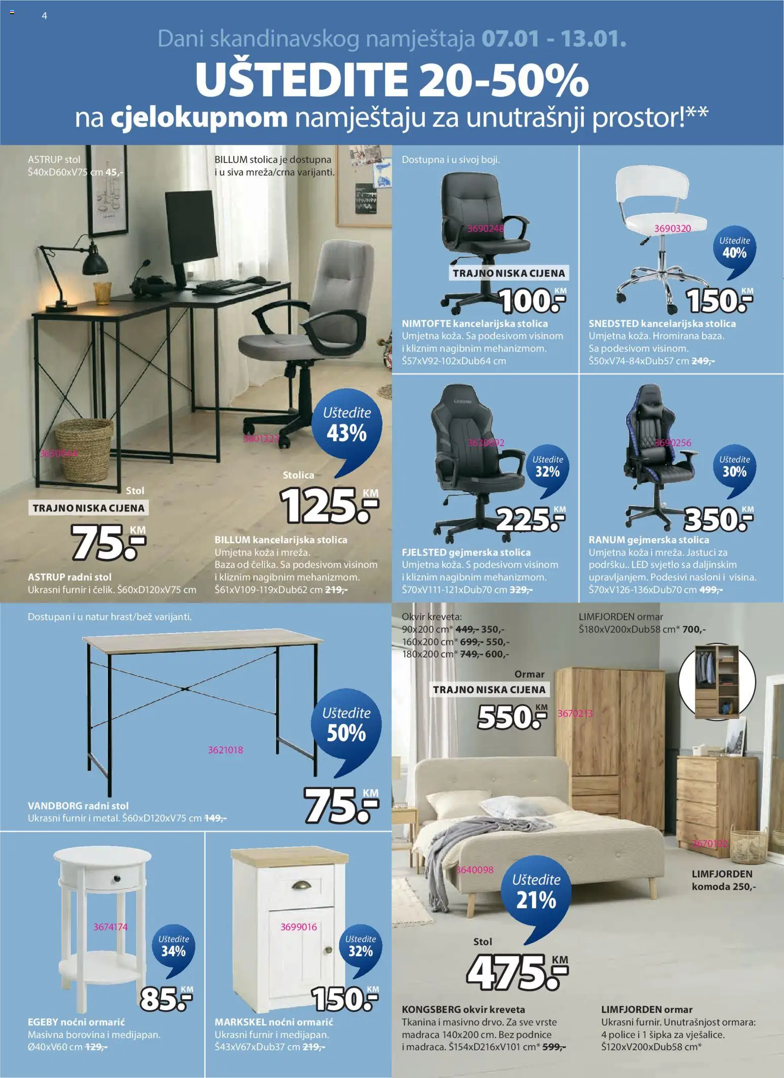 Pregled letka Katalog trgovine JYSK vrijedi od 2026.01.07