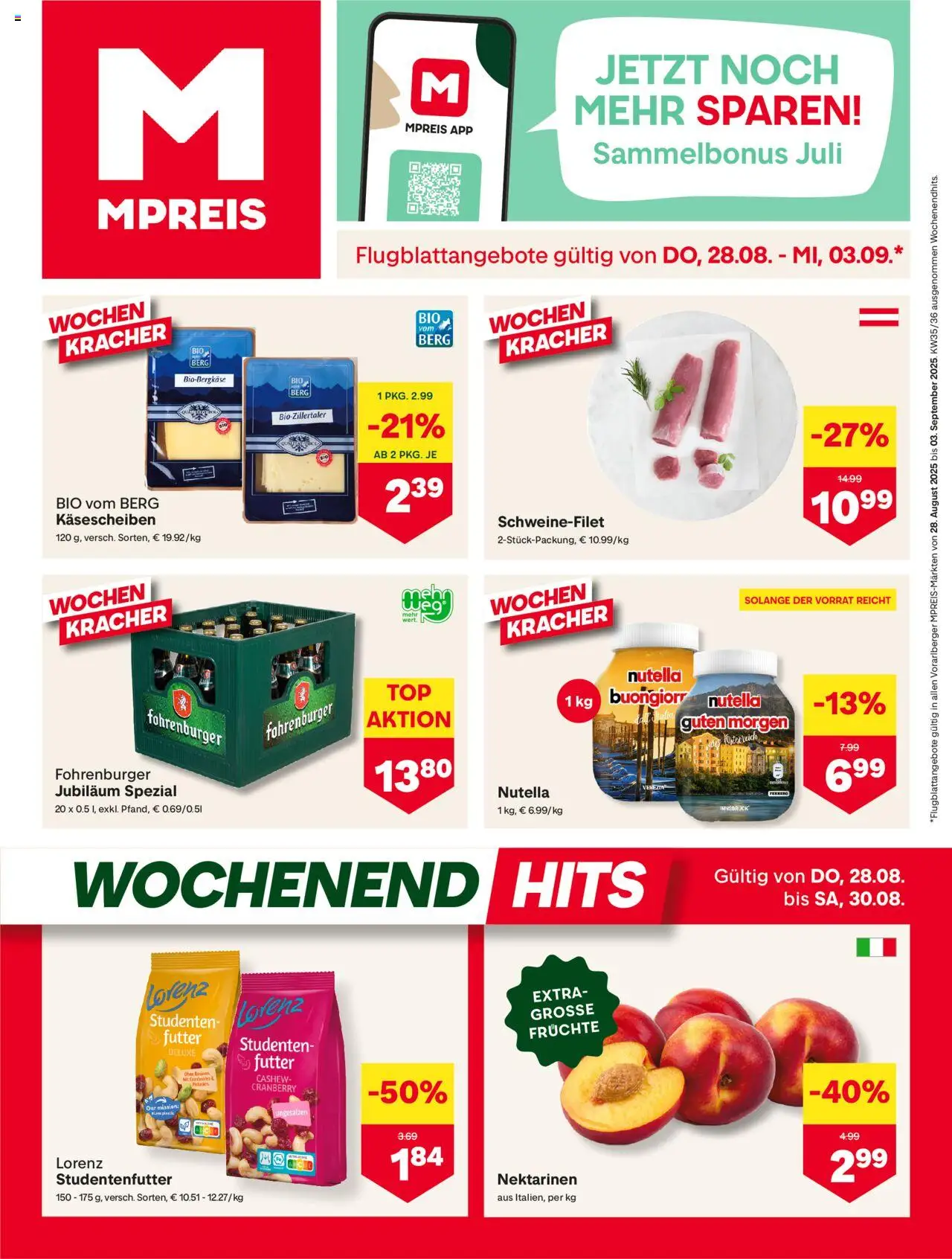  MPREIS Hohenems ab (28.08.2025 - 03.09.2025) - Seite 1