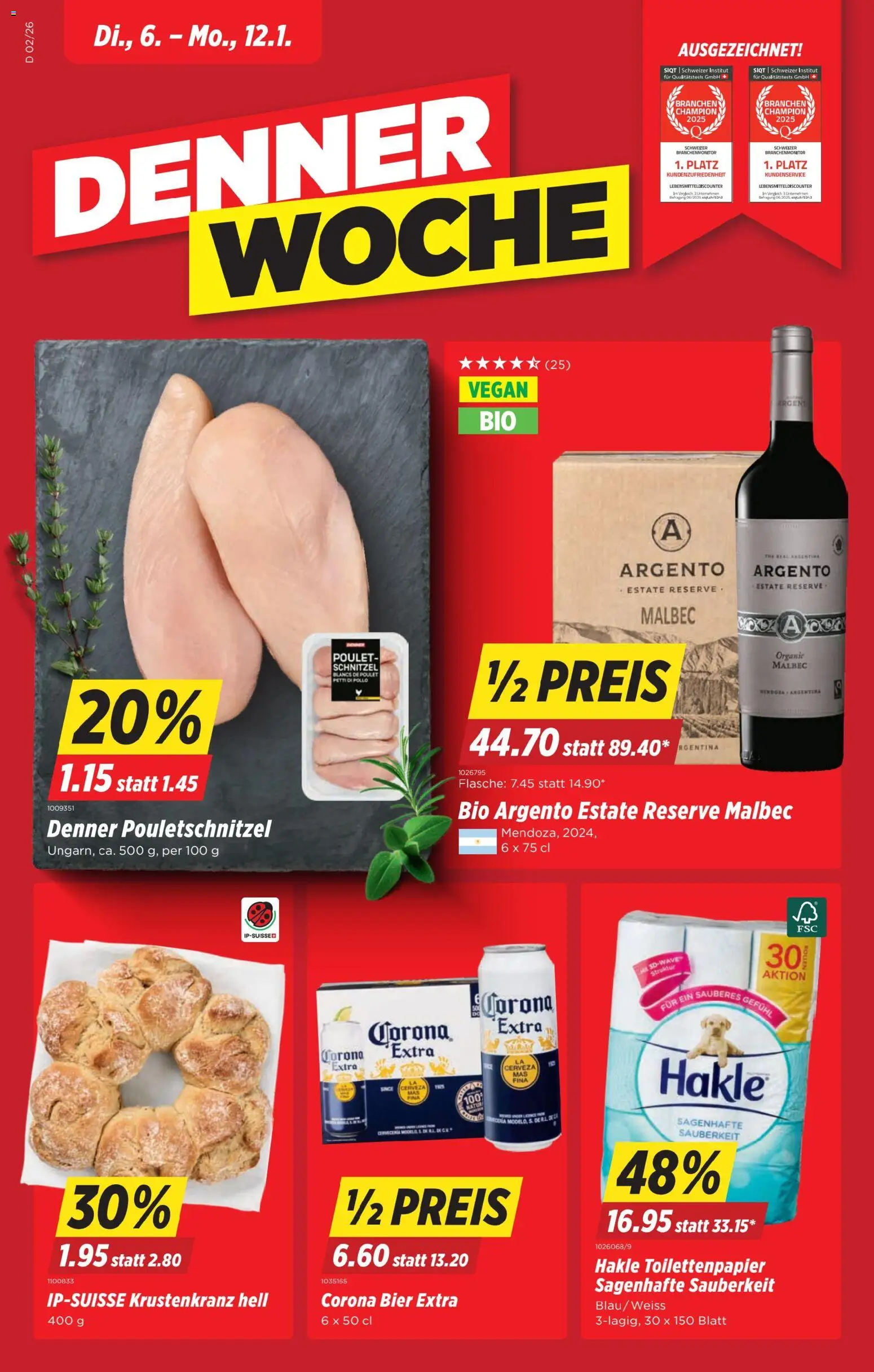 Vorschau des Merkblatts Aktionen vom Shop Denner gültig von 06.01.2026 bis 12.01.2026