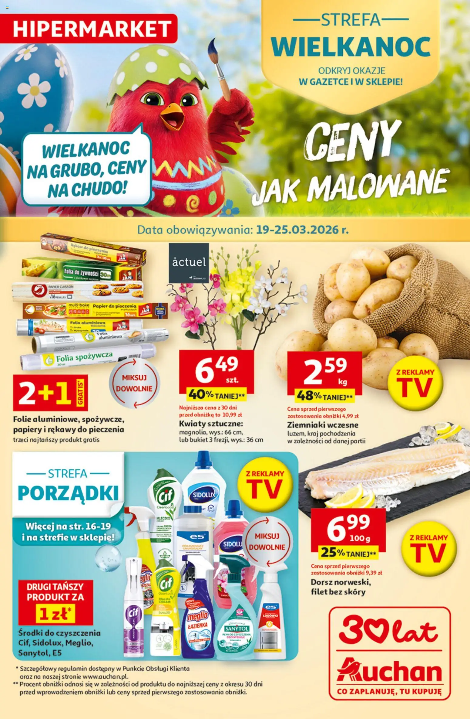 Pogląd gazetki "Auchan gazetka - 30 Lat Hipermarket" ze sklepu Auchan ważnej od 19.03.2026