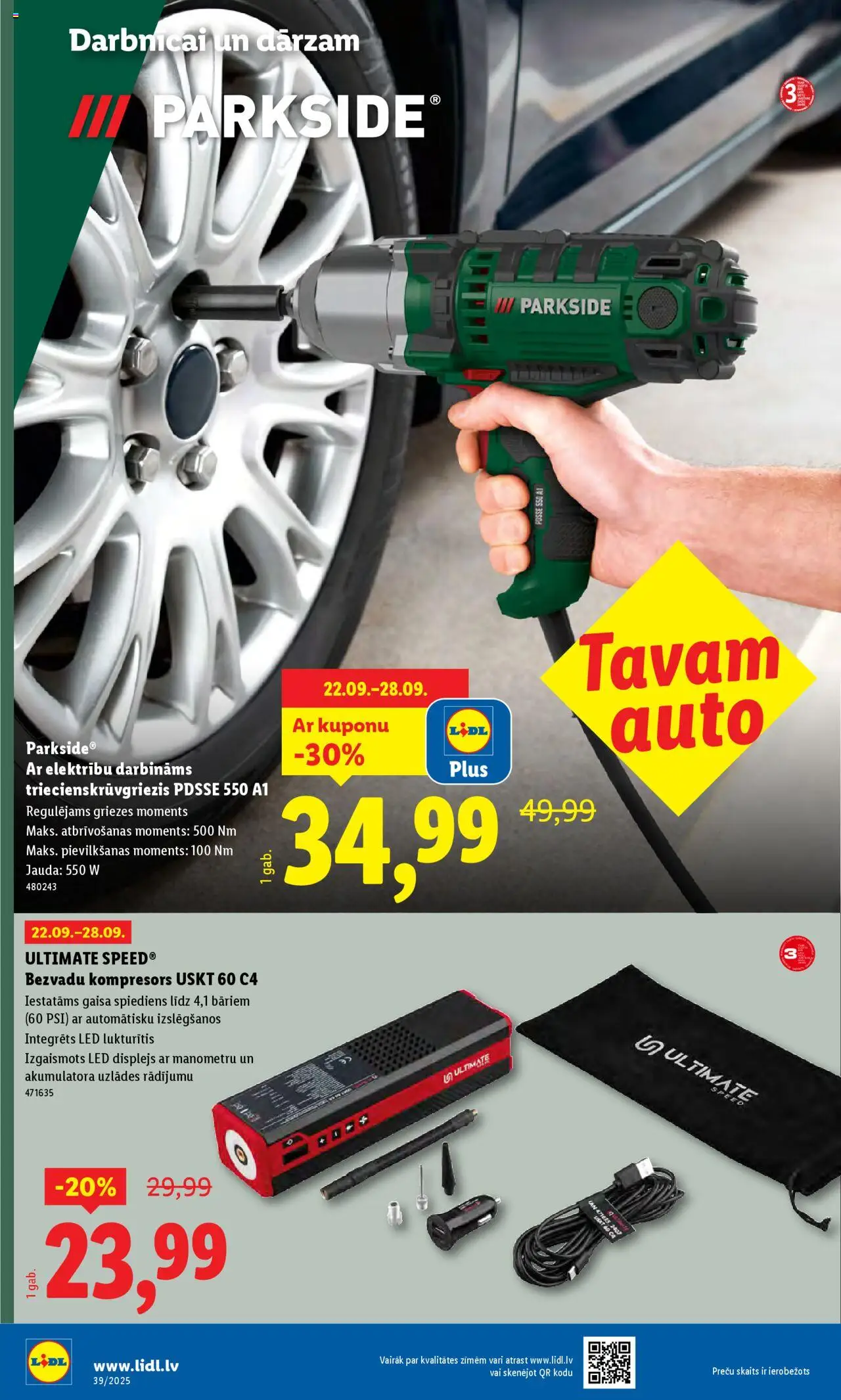 Skatīt Lidl akciju bukletu, derīgs no 2025.09.22