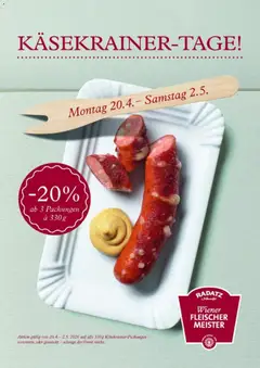 Vorschau der Angebote: Radatz Radatz Käsekrainer - Tage gültig ab 20.04.2026