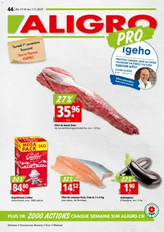 Vorschau des Merkblatts Aktionen Chavannes, Matran, Genève, Sion vom Shop Aligro gültig von 27.10.2025 bis 01.11.2025