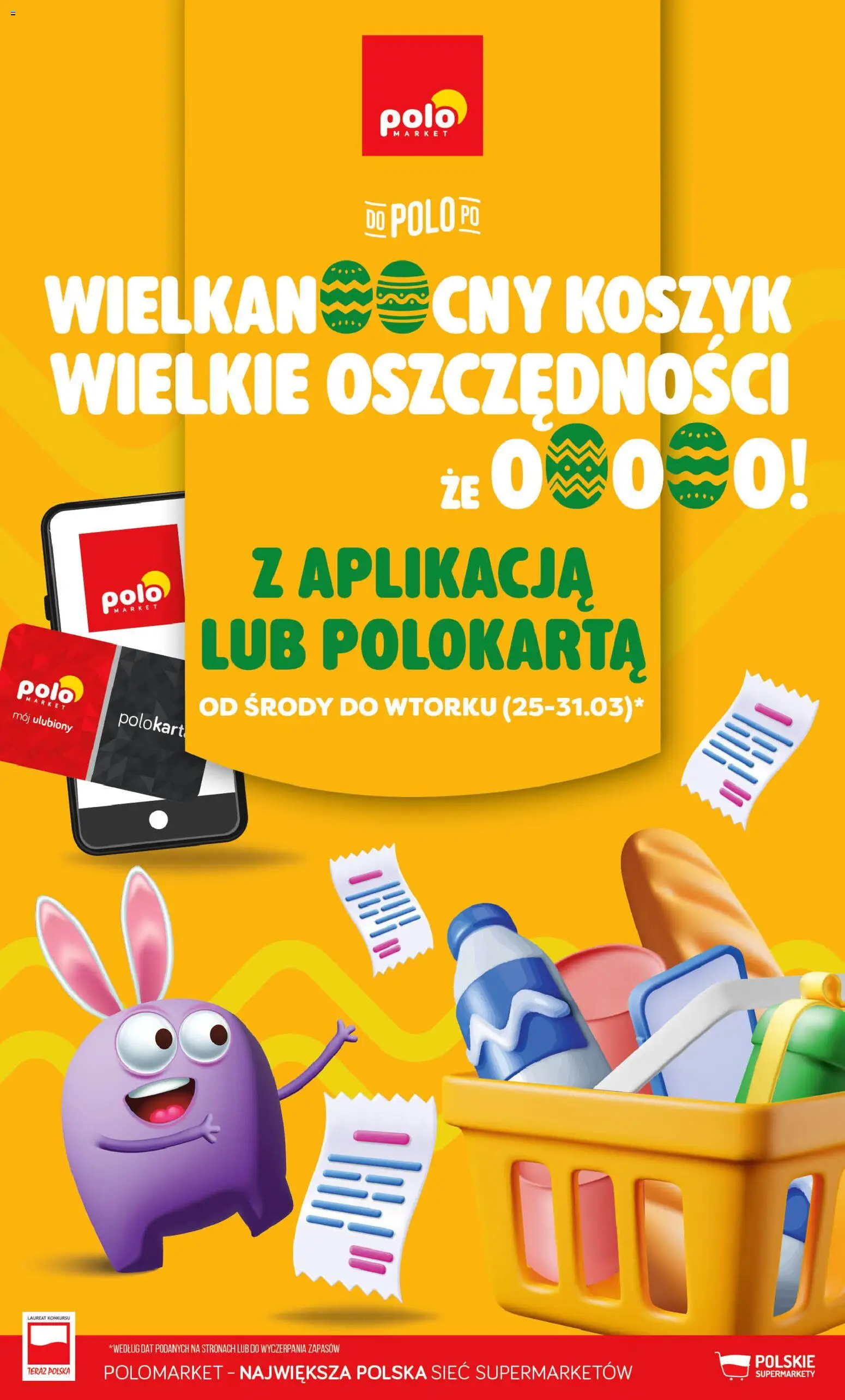 Pogląd gazetki "POLOmarket gazetka - Wielkanocny koszyk, wielkie oszczędności" ze sklepu POLOmarket ważnej od 25.03.2026
