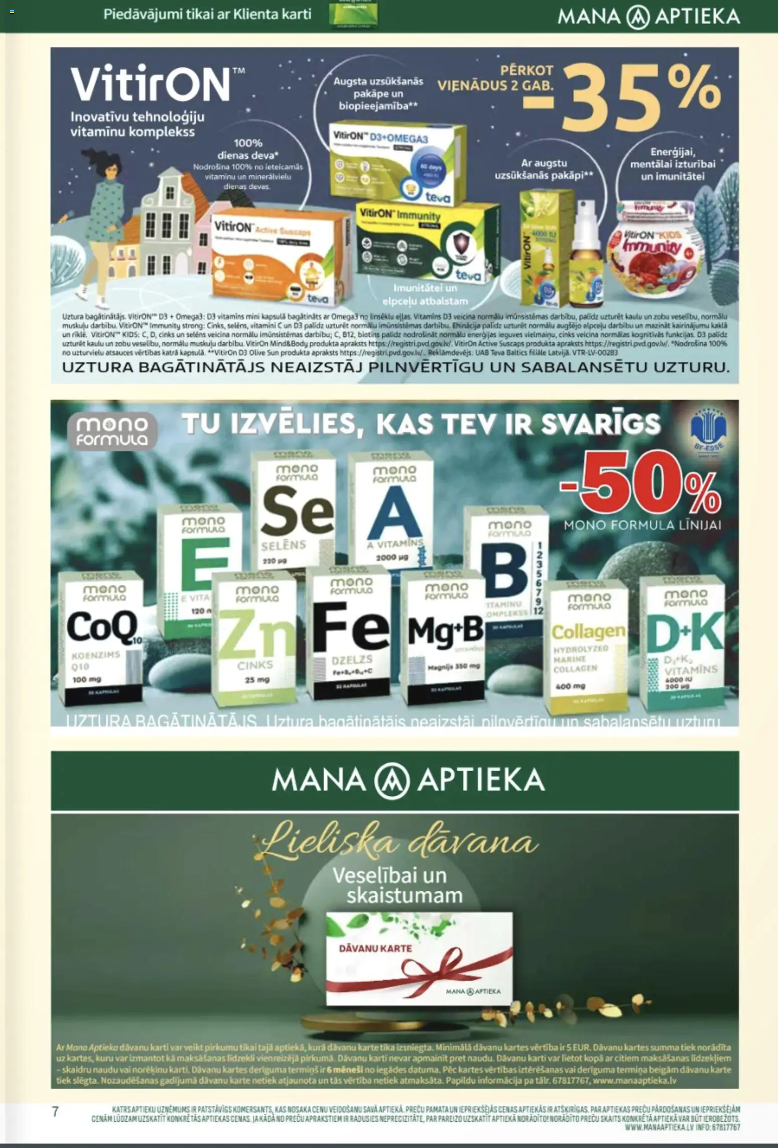 Skatīt Mana Aptieka akciju bukletu, derīgs no 2025.12.01