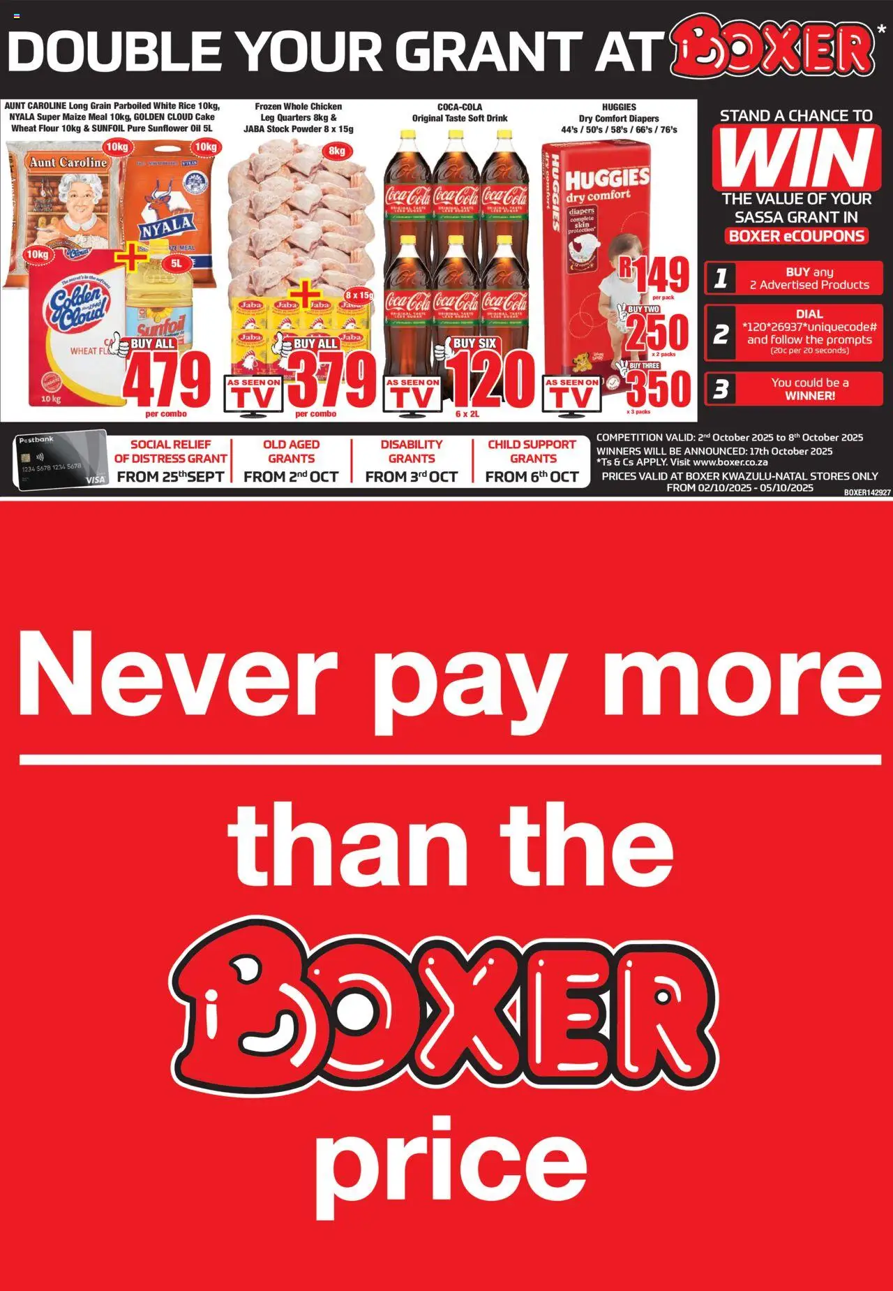 Boxer KwaZulu-Natal - Weekly Specials from 02/10 - 05/10/2025 > Promotions