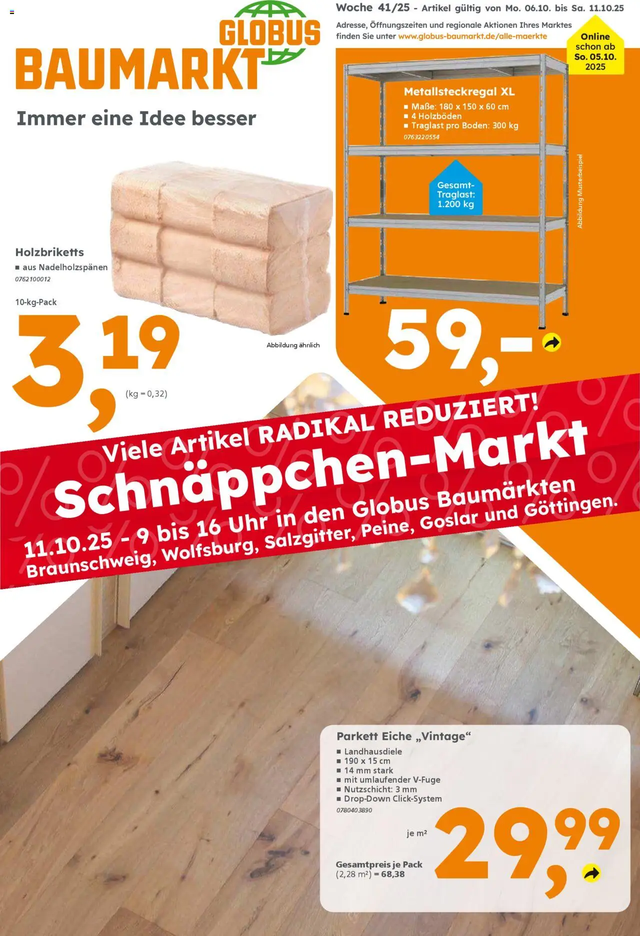 Globus Baumarkt Prospekt Wolfsburg (vom 06.10.2025 - 11.10.2025)