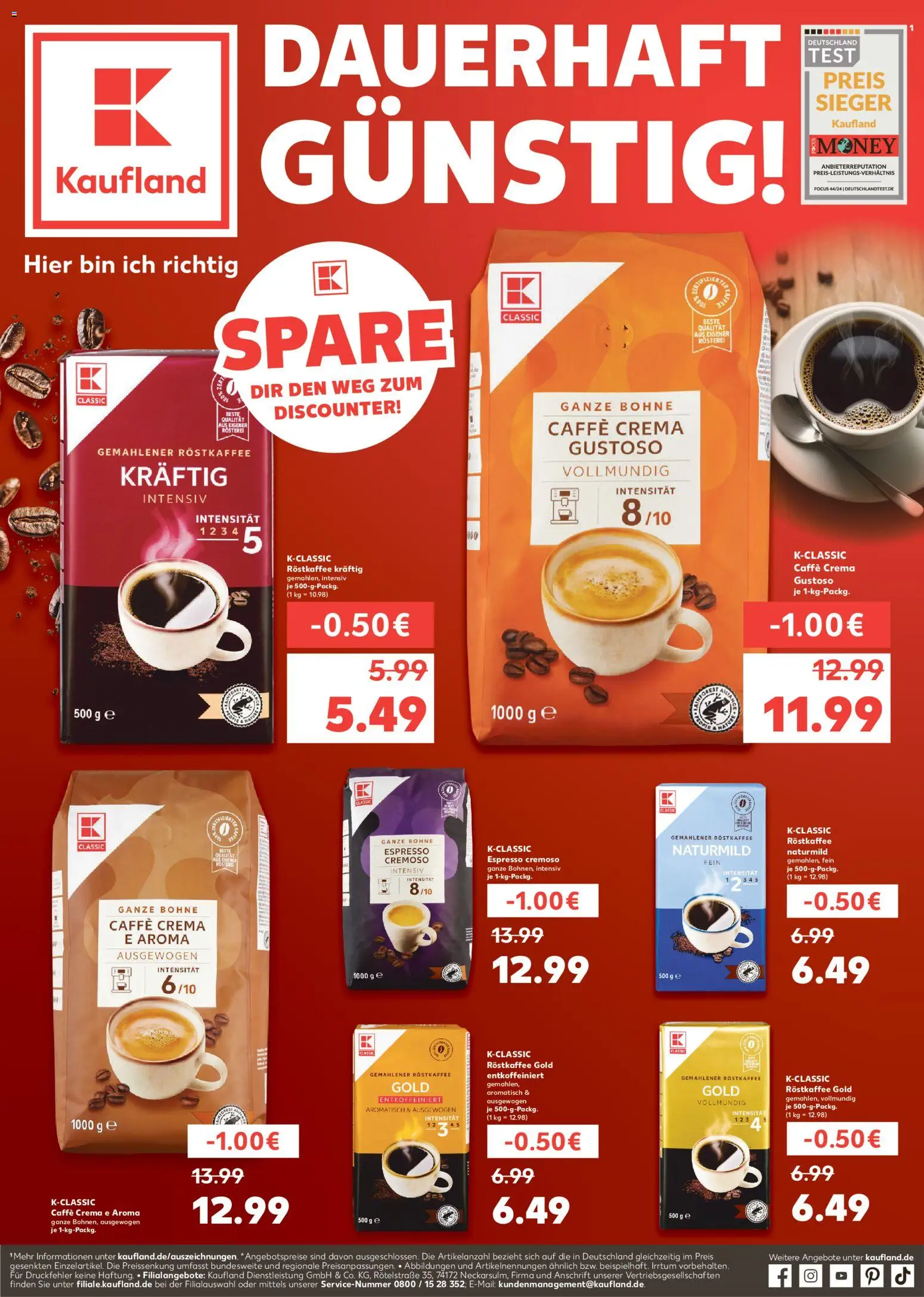 Kaufland DE shop DE Folder geldig vanaf 25-10-2025 - Paginanummer 1