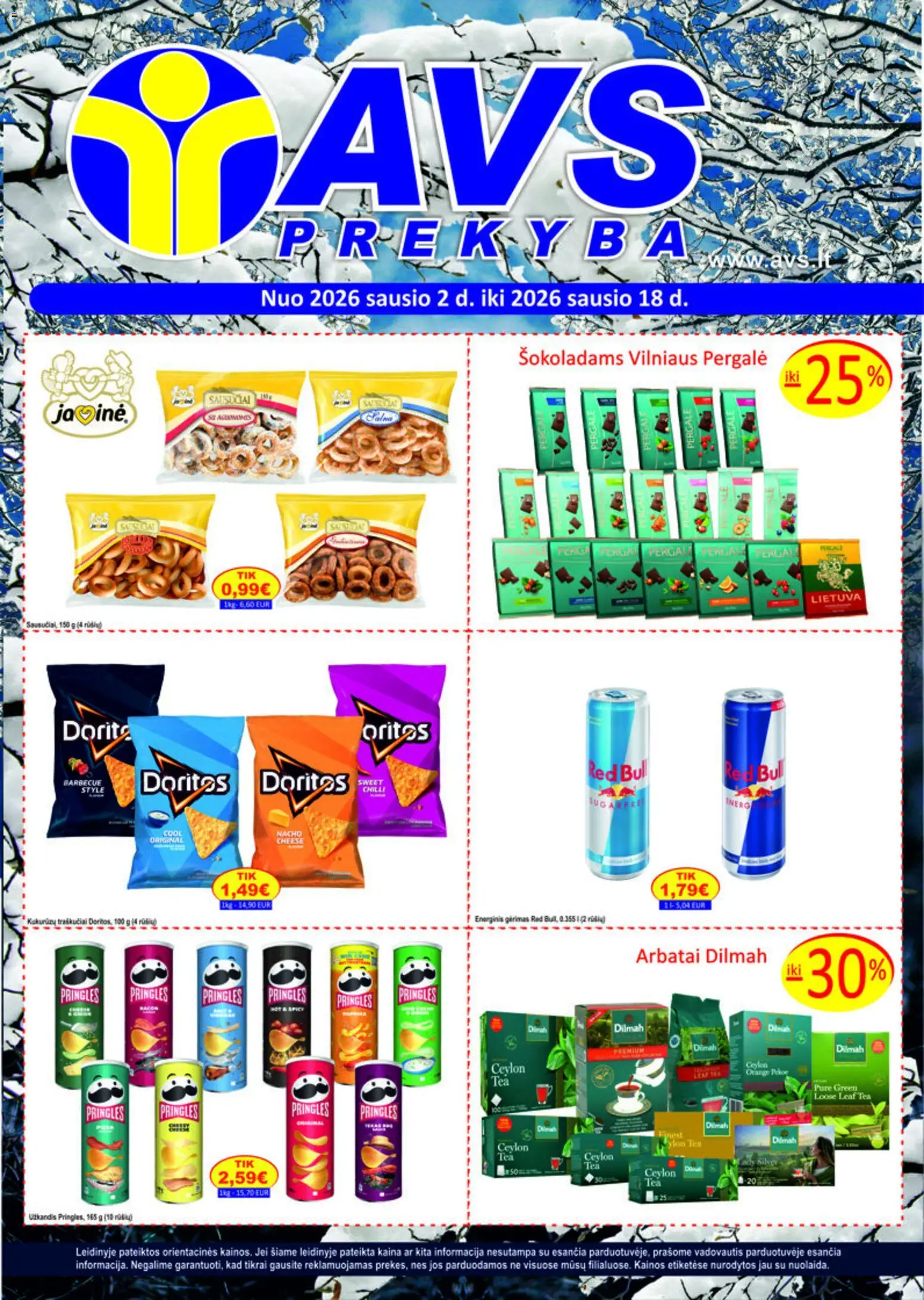 AVS parduotuvės leidinio Leidinys galiojančio nuo 2026.01.02 peržiūra