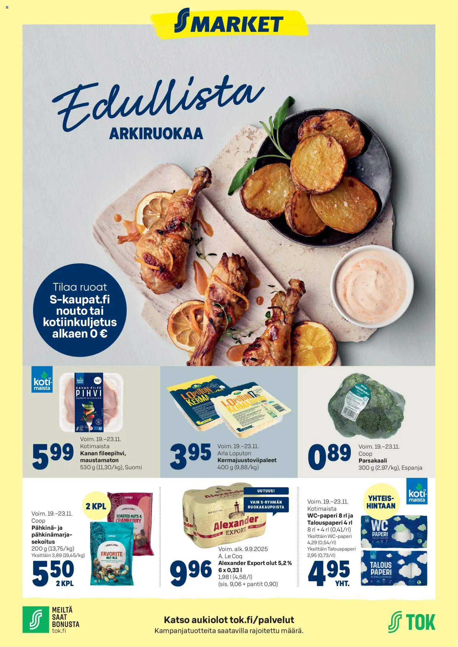 Kaupan S-market Tarjoukset esikatselu, voimassa 19/11/2025