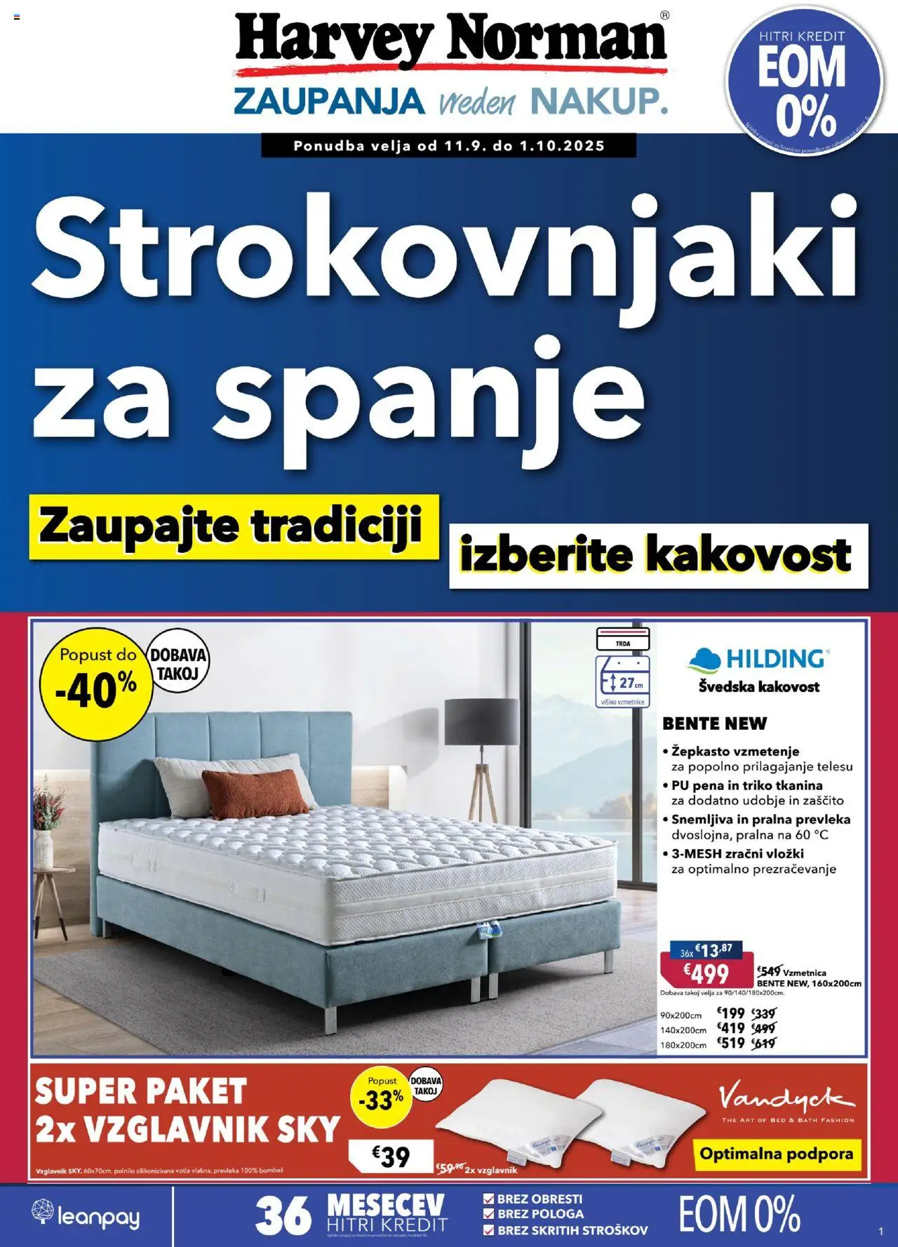 Harvey Norman Katalog strokovnjaki za spanje od 11.09.2025 - aktualna ponudba - stran 1