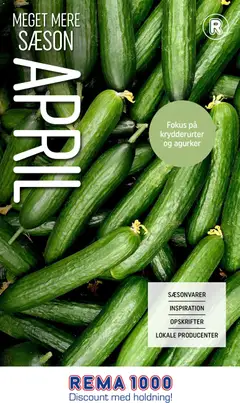 Eksempel på tilbudsavis Rema 1000 - Meget mere sæson - april fra butik Rema 1000 gyldig fra 31/03/2026
