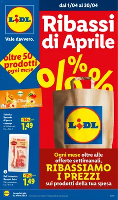 Anteprima dell'opuscolo Lidl volantino Ribassi di Aprile dal negozio Lidl valido da 01/04/2026