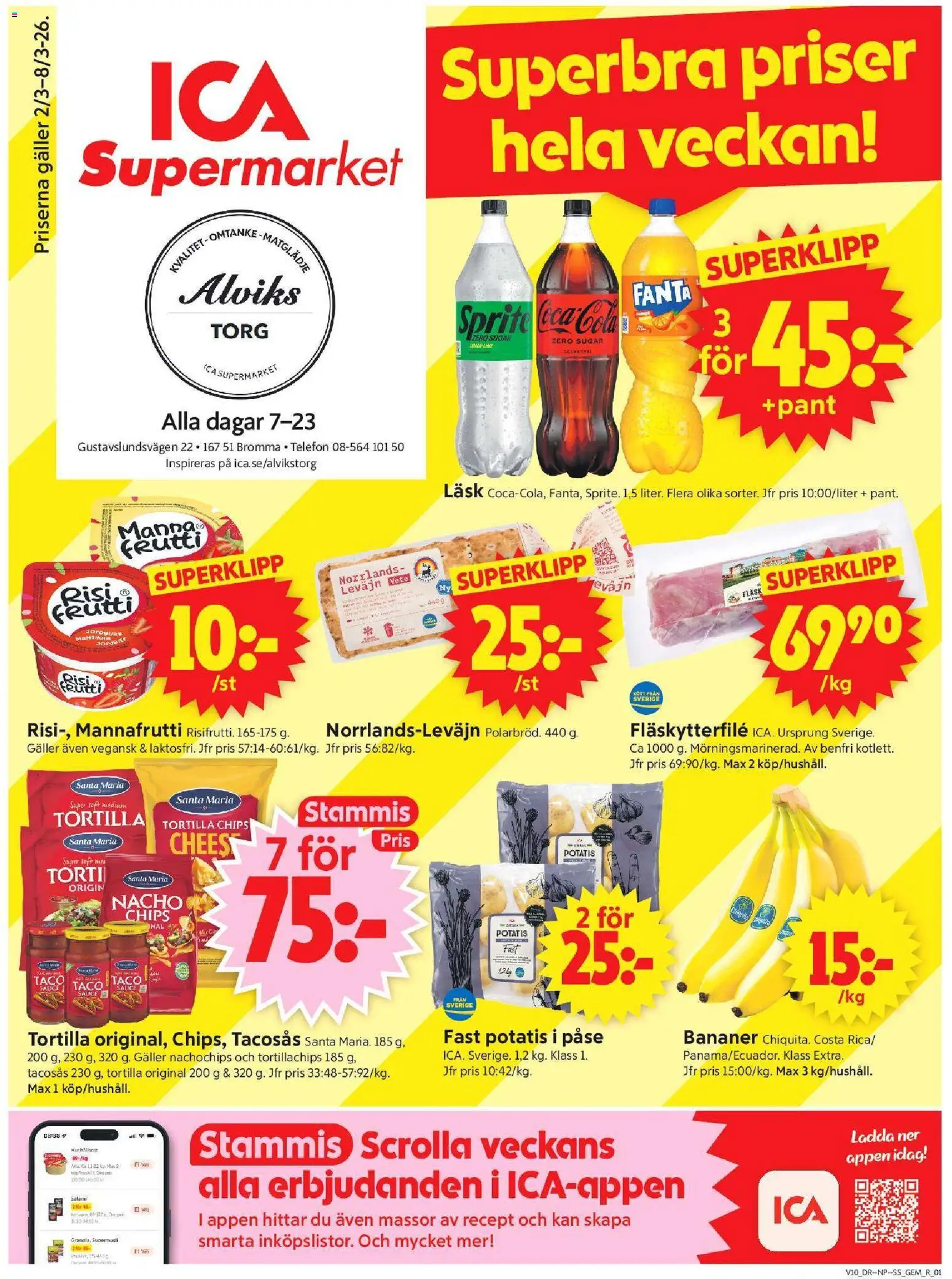 Förhandsgranska reklamblad Bromma från butik ICA Supermarket gäller från 02/03/2026