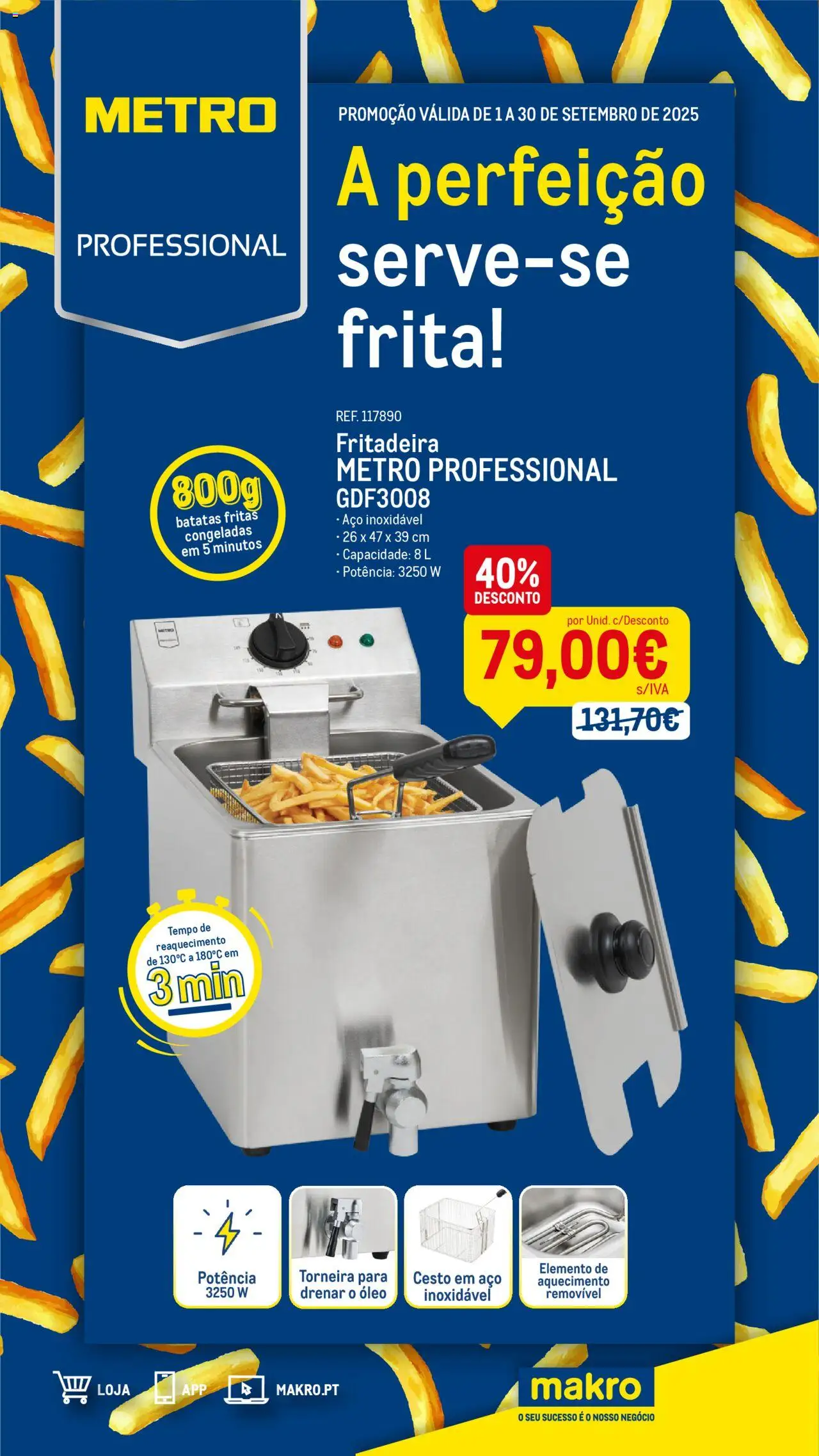 Makro Folheto de 01/09/2025 - catálogo esta semana - página 1 - Batatas, Torneira, Óleo, Fritadeira, Batatas fritas
