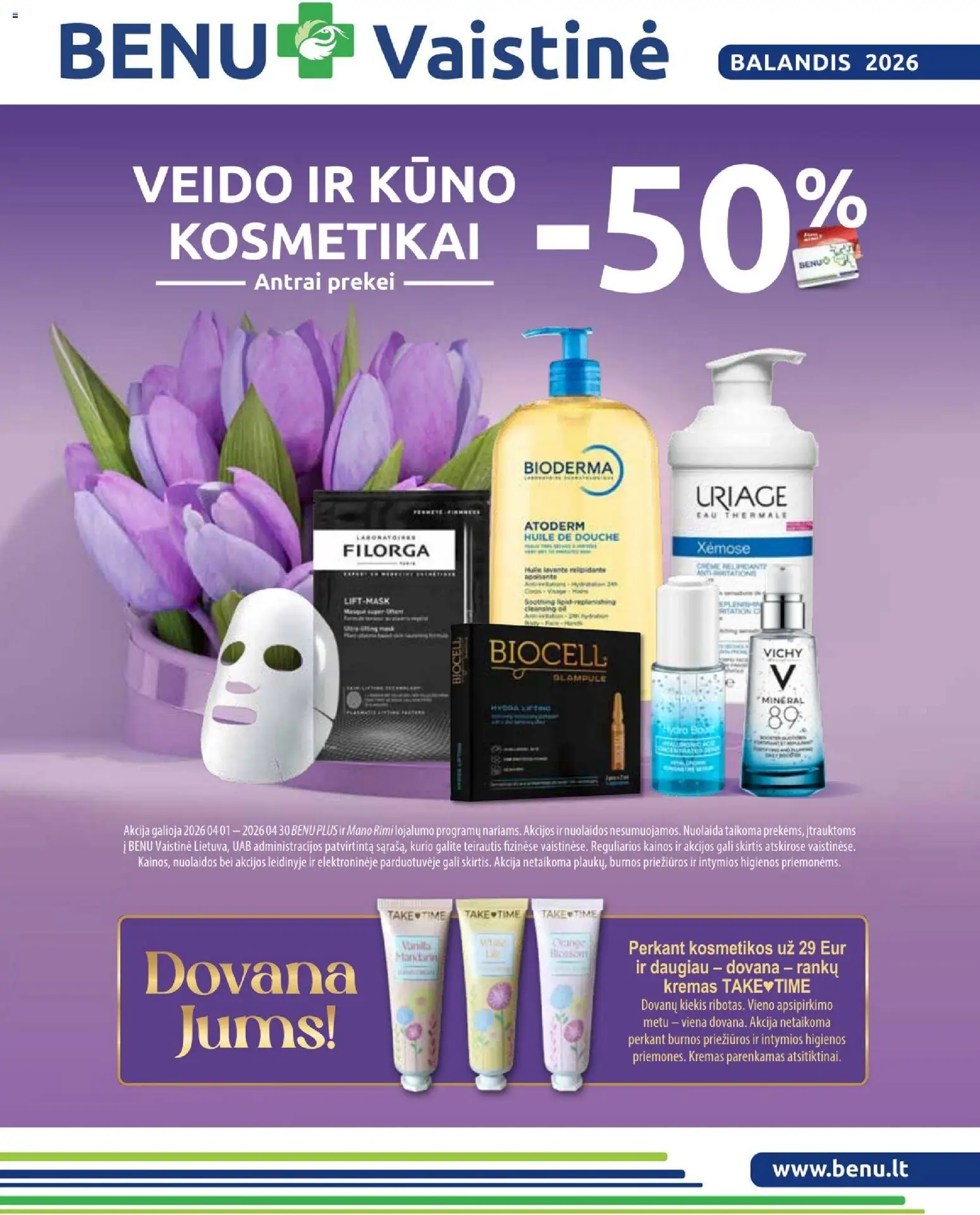 BENU parduotuvės leidinio BENU leidinys galiojančio nuo 2026.04.01 peržiūra - Kremas