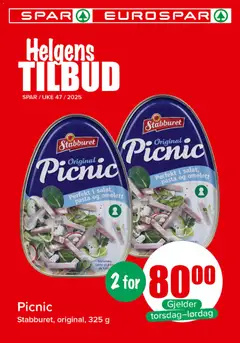 Forhåndsvis Helgens Tilbud fra butikk Spar gyldig fra 20/11/2025
