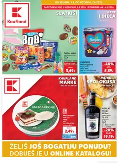 Pregled letka Split-Ravne njive trgovine Kaufland vrijedi od 01.04.2026