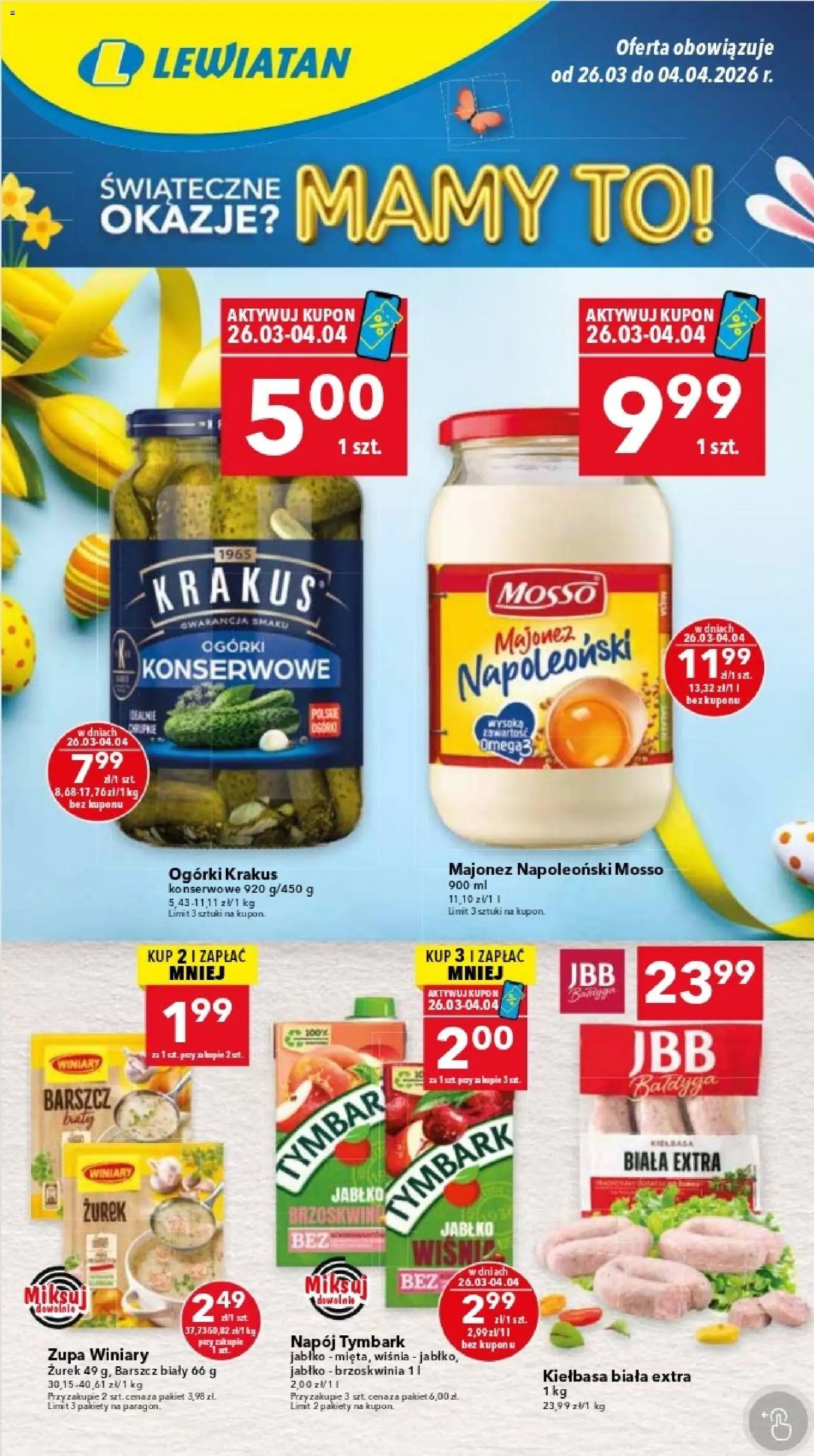 Pogląd gazetki "Lewiatan gazetka - Warszawa" ze sklepu Lewiatan ważnej od 26.03.2026