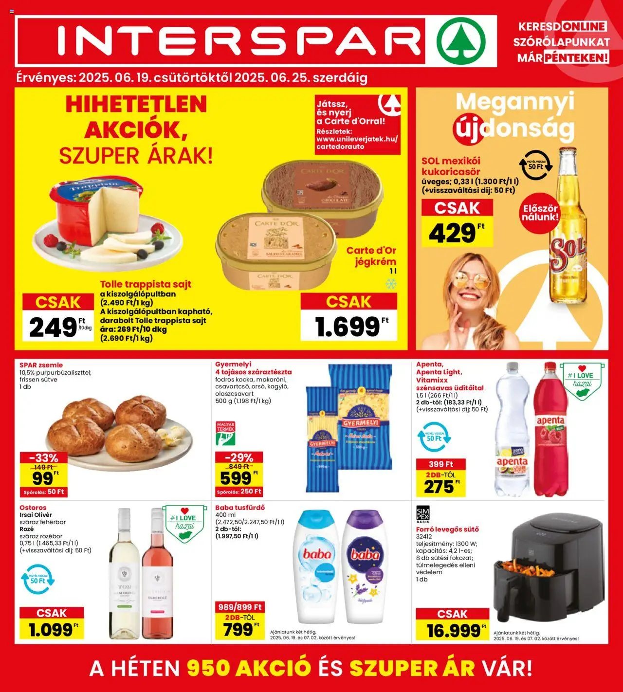 Interspar aktuális szórólap, érvényes 2025.06.19.-től - 1 oldal