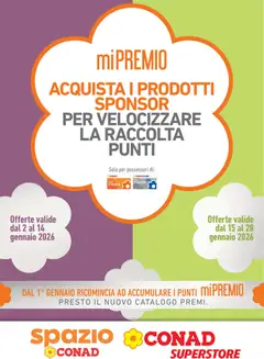 Anteprima dell'opuscolo Volantino Superstore Piemonte dal negozio Conad valido da 02/01/2026