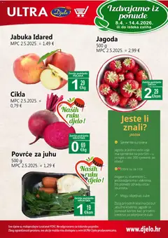 Pregled letka Djelo Katalog trgovine Djelo vrijedi od 08.04.2026