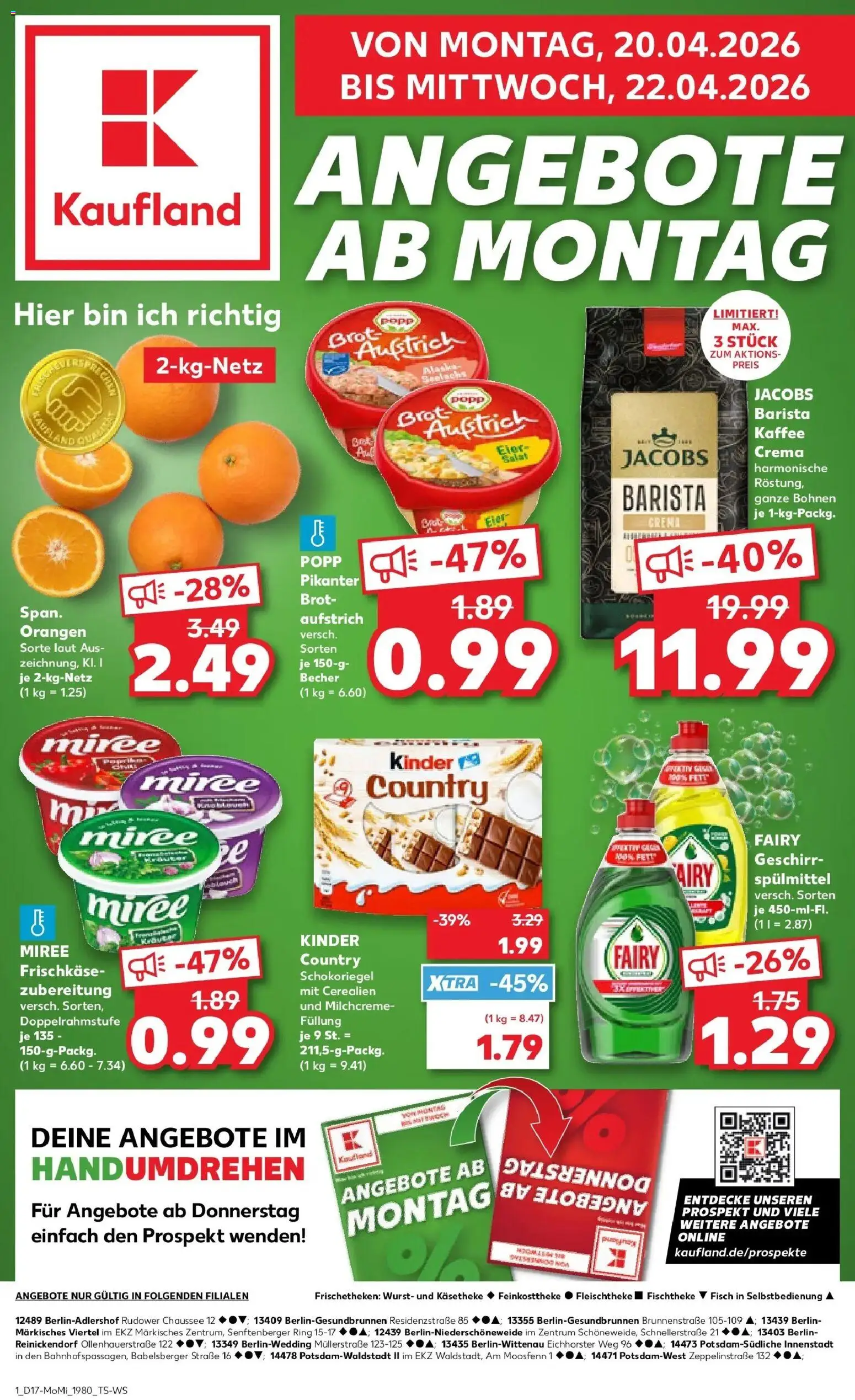 Vorschau von dem Prospekt des Geschäftes Kaufland, gültig ab dem 20.04.2026