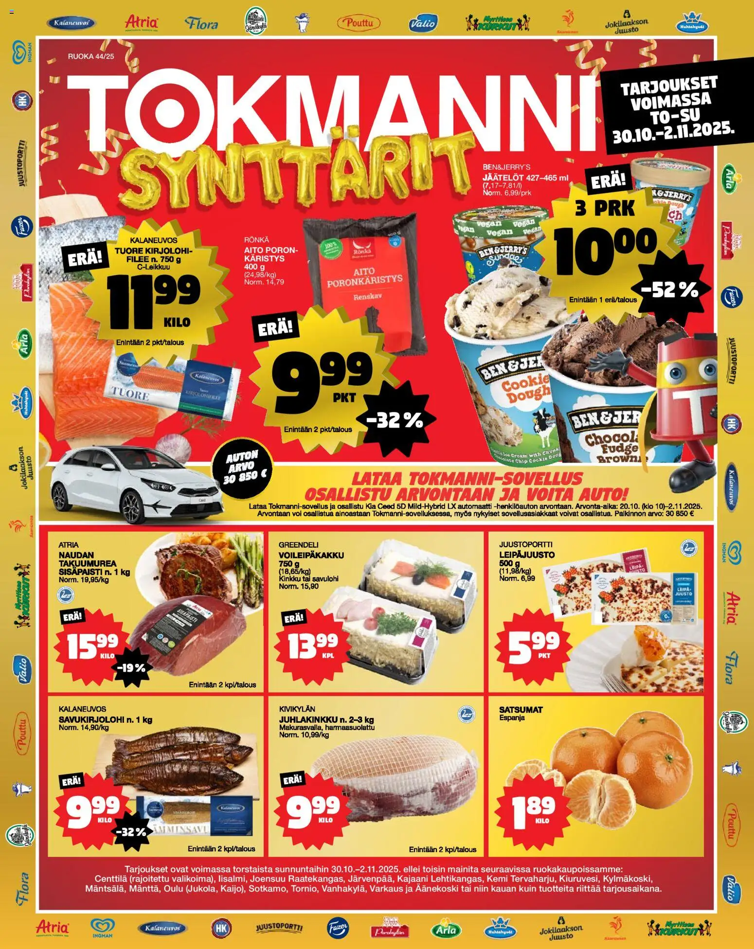 Kaupan Tokmanni Ruokatarjoukset esikatselu, voimassa 30/10/2025