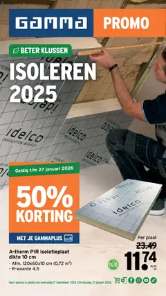 Prévisualisation de Isolatiespecial du magasin GAMMA formulaire valide 17/09/2025