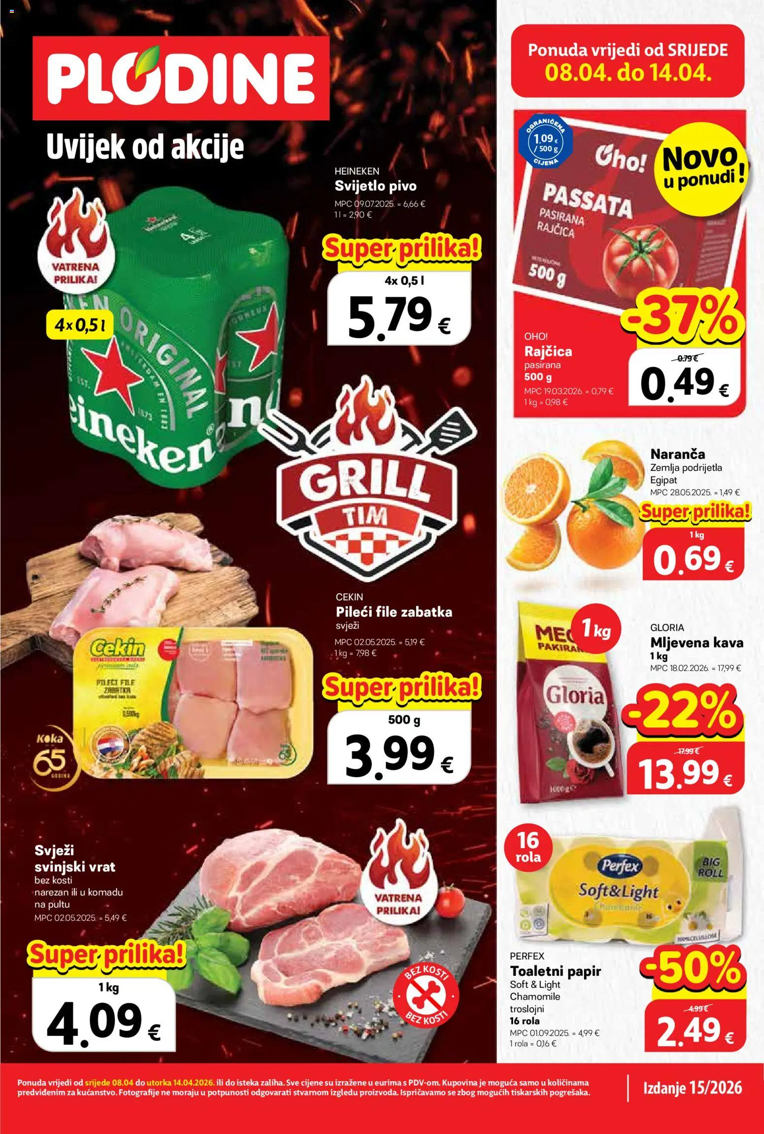 Pregled letka Plodine Katalog trgovine Plodine vrijedi od 08.04.2026