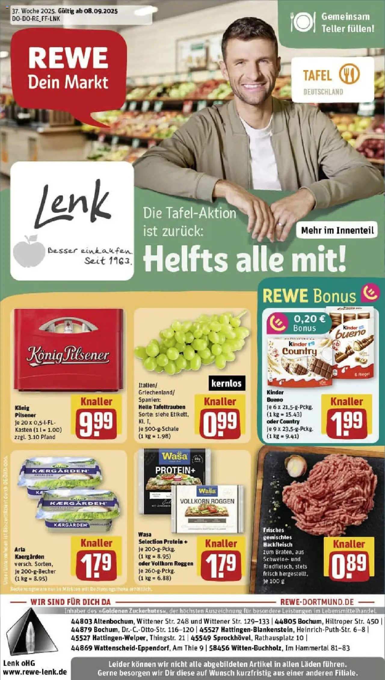 REWE Prospekt ab 07.09.2025 nächste Woche - Prospekt Hattingen	