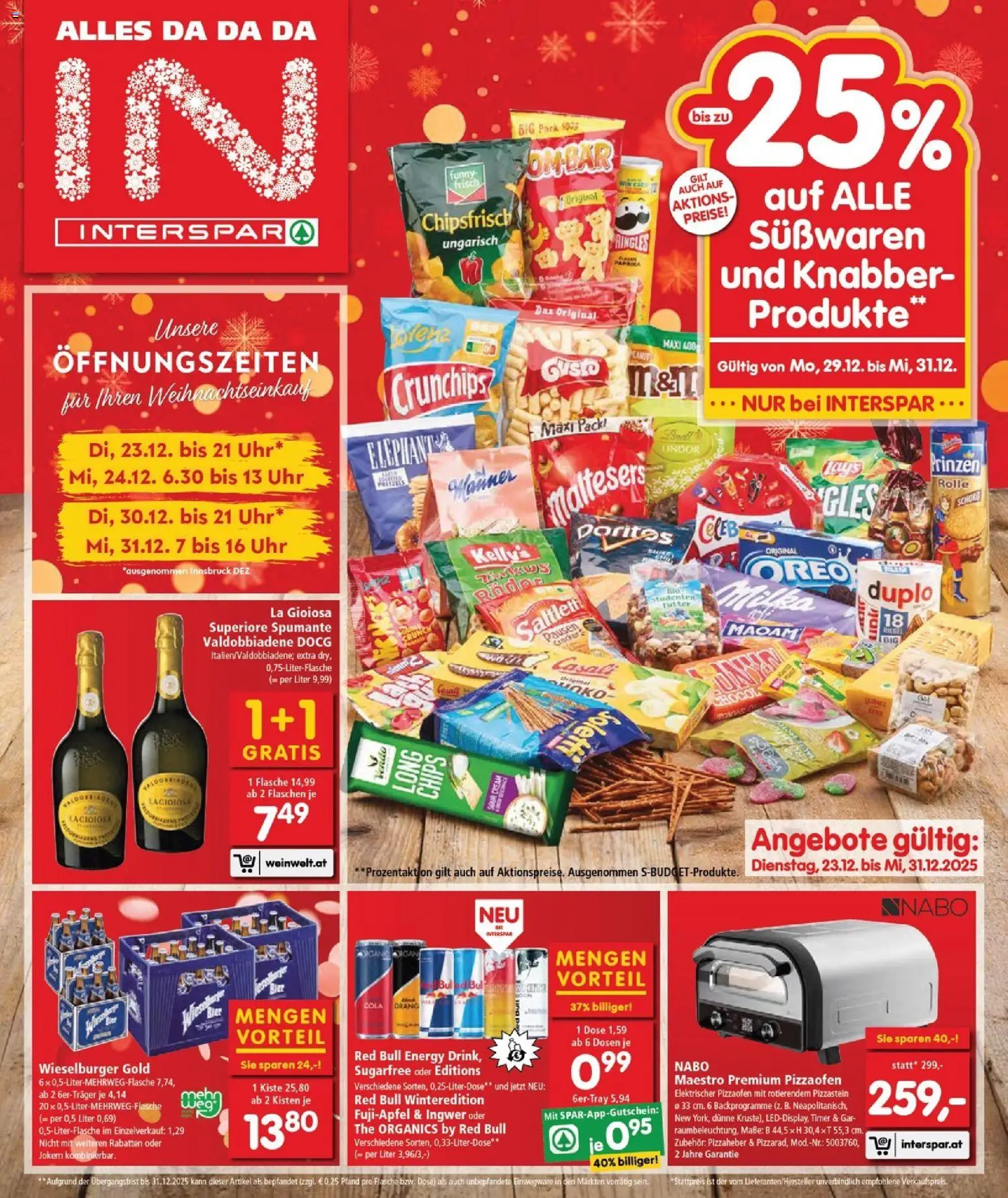 Vorschau der Angebote: Interspar Burgenland Nord gültig ab 22.12.2025 - Uhr, Chips, Reis, Süßwaren