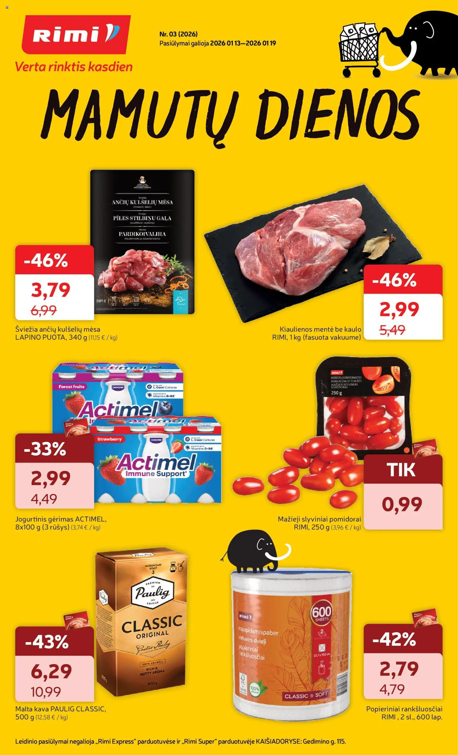 Rimi parduotuvės leidinio Leidinys galiojančio nuo 2026.01.13 peržiūra