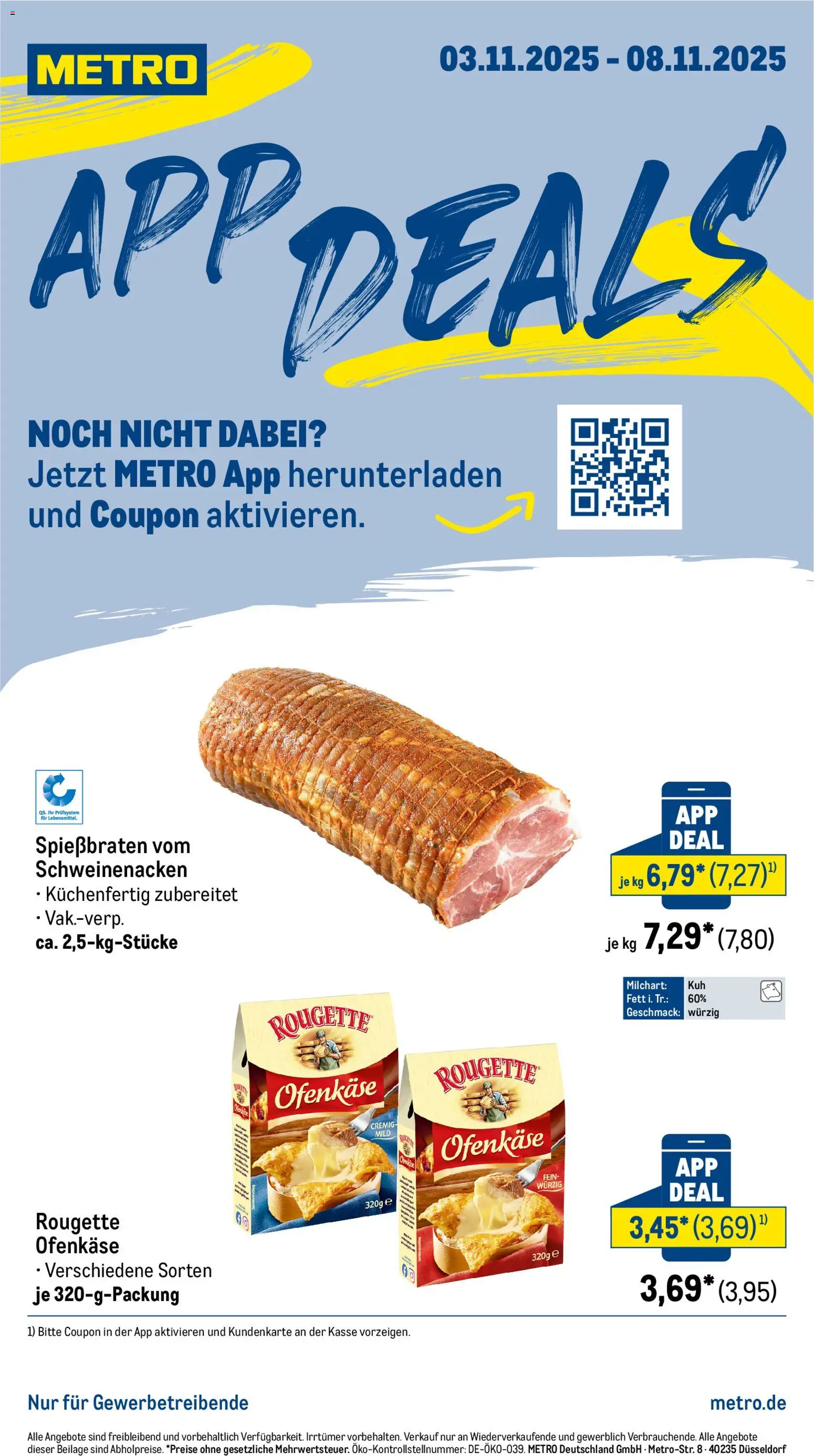 Vorschau von dem Prospekt des Geschäftes Metro, gültig ab dem 03.10.2025 - Schweinenacken