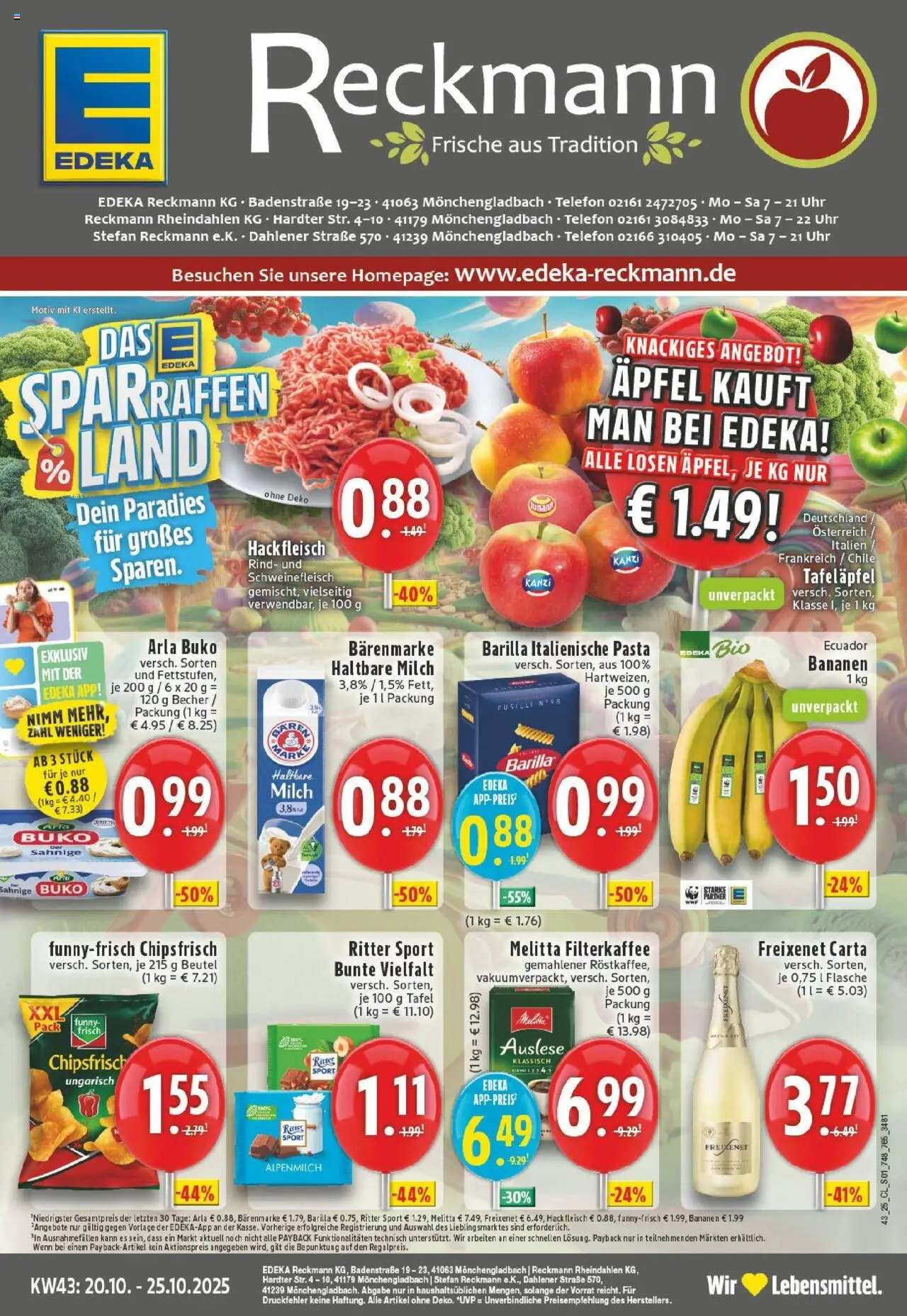 EDEKA Prospekt ab 19.10.2025 - Prospekt Mönchengladbach-Rheydt Online