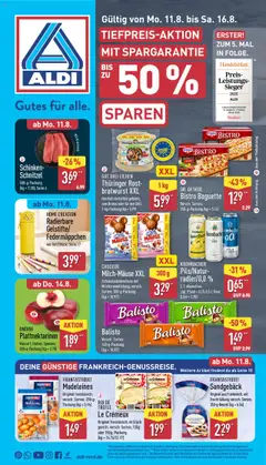 Vorschau von dem Prospekt des Geschäftes Aldi, gültig ab dem 11.08.2025