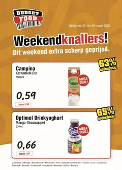 Voorbeeld van Budget Food folder - Weekendfolder van winkel Budget Food geldig vanaf 27-03-2026