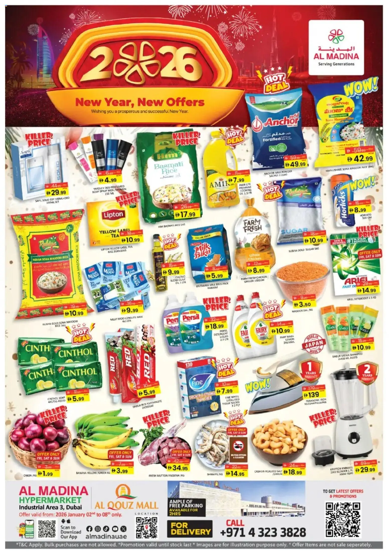 Preview of the catalogue New Year & New Offers - Al Quoz, Dubai of store Al Madina valid from 2 Jan, 2026