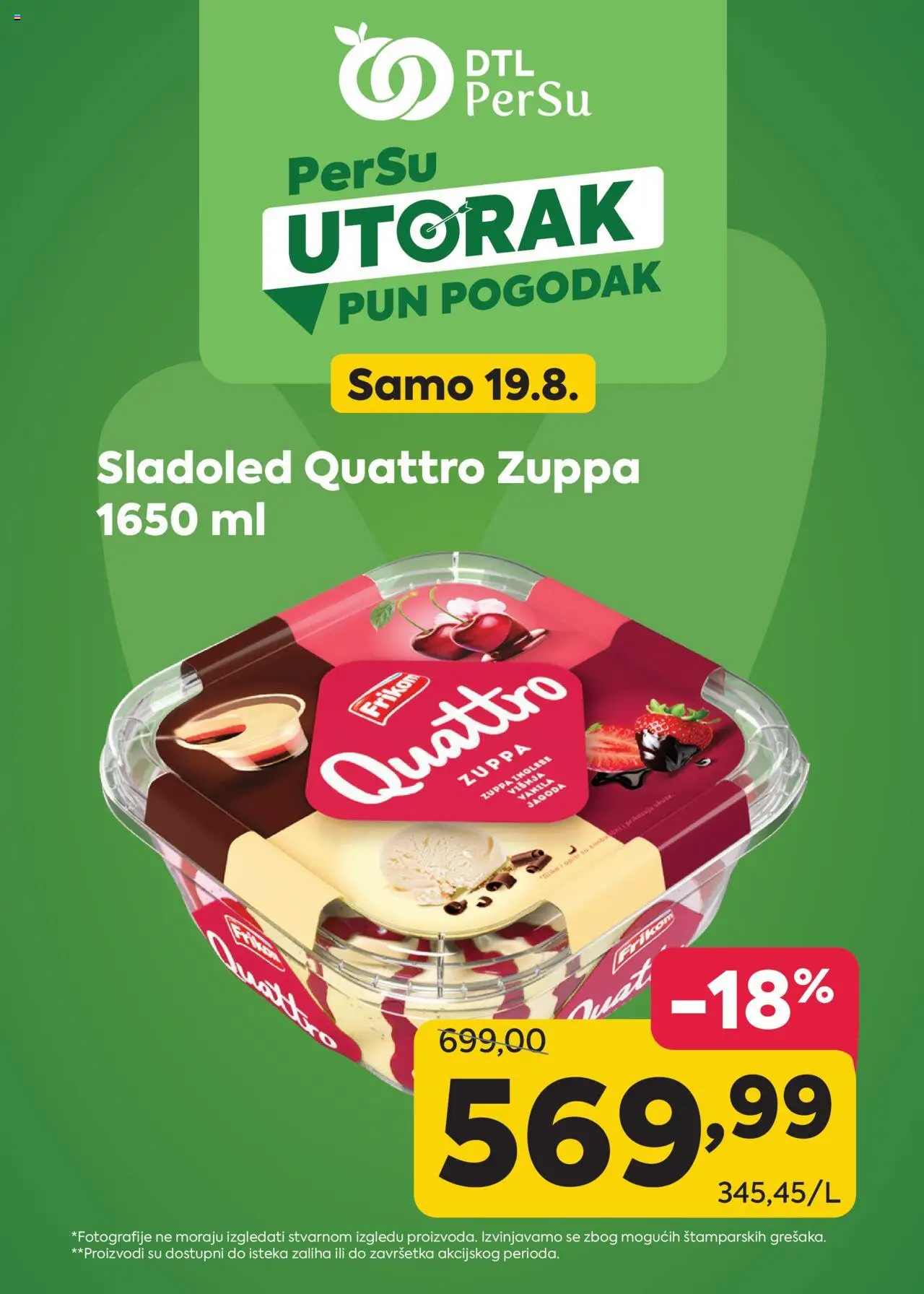 PerSu katalog važi od 19.08.2025 - stranica 1 - Sladoled, Jagoda, Višnja, Vanila