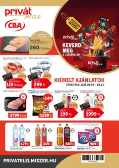 PRIVÁT - Aktuális szórólap MAX megtekintése, amely érvényes 2025.08.07.-től