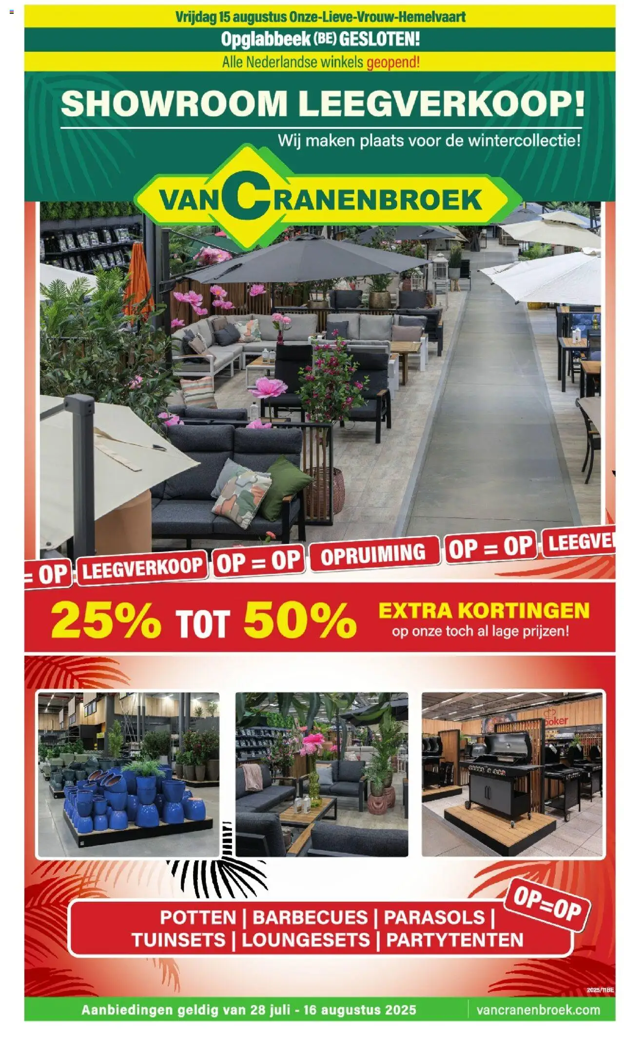 Van Cranenbroek shop Folder geldig vanaf 28/07/2025 - Paginanummer 1